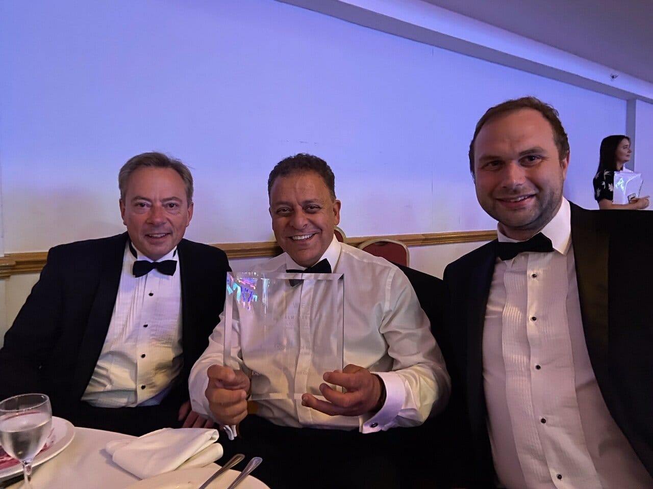 Left: Alistair Schofield, CEO of Expromet Technologies Group. Middle: Jat Najran, Shareholder. Right: Dan Jones, Group Finance Director